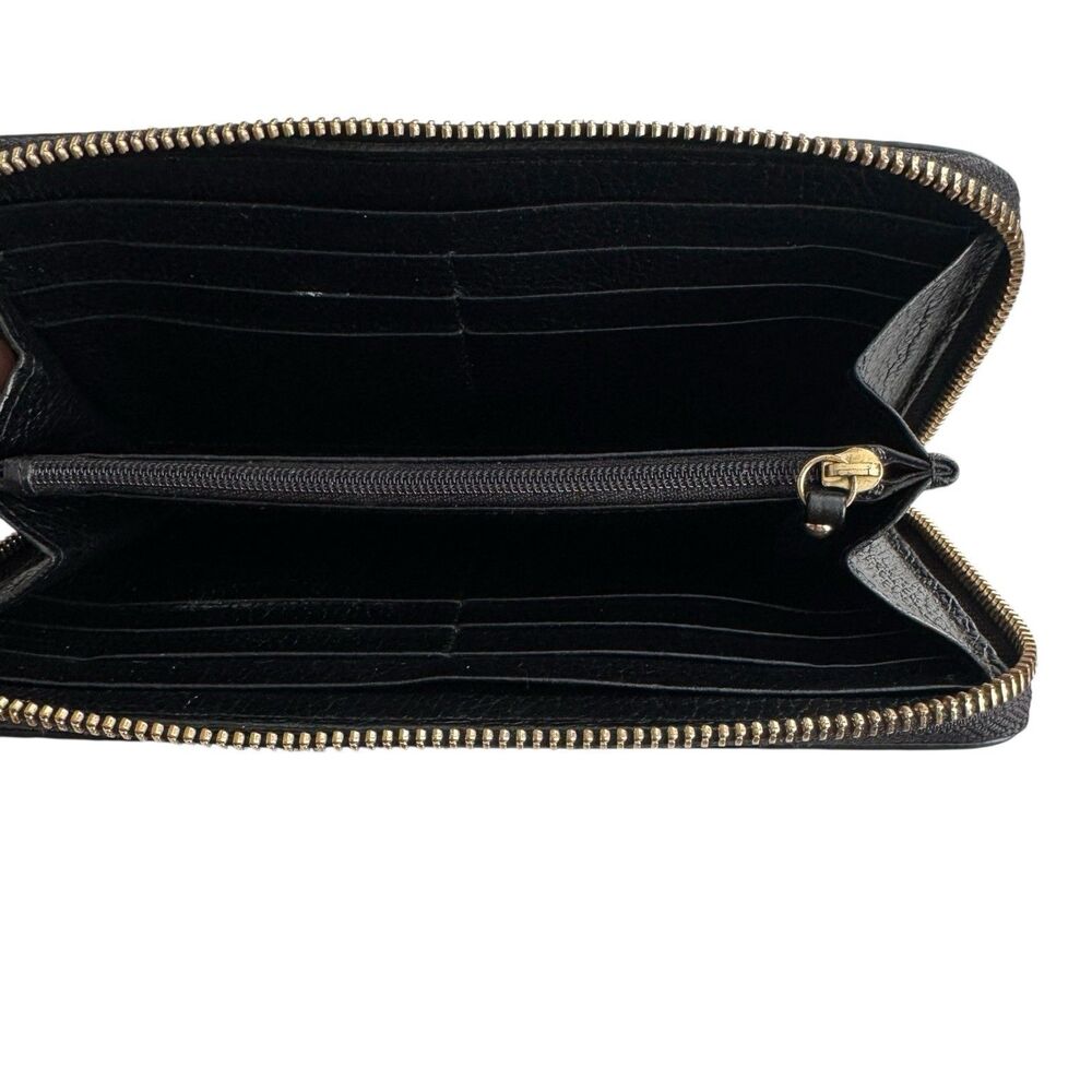 GiGi New York City Phone Wallet Black Python Leather Zip Around $215 - Picture 5 of 6